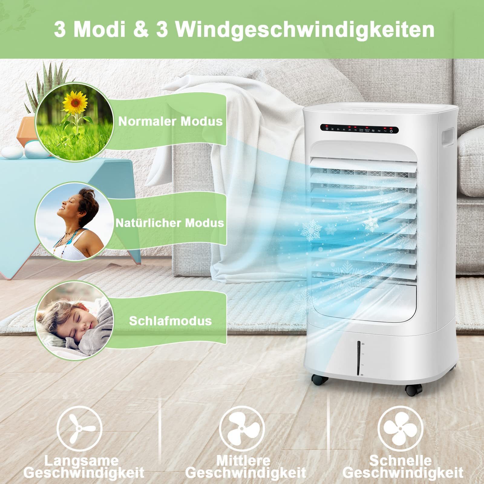 COSTWAY Standventilator, 10L Tank, 4in1 mit günstig online kaufen