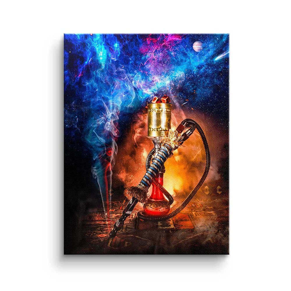 DOTCOMCANVAS® Leinwandbild, Premium Leinwandbild - Pop Art - Shisha Galaxy - Mindset ohne Rahmen
