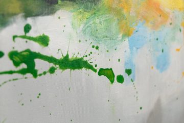 YS-Art Gemälde Buntes Leben, Abstraktion, Leinwandbild Abstrakt Landschaft Bunt