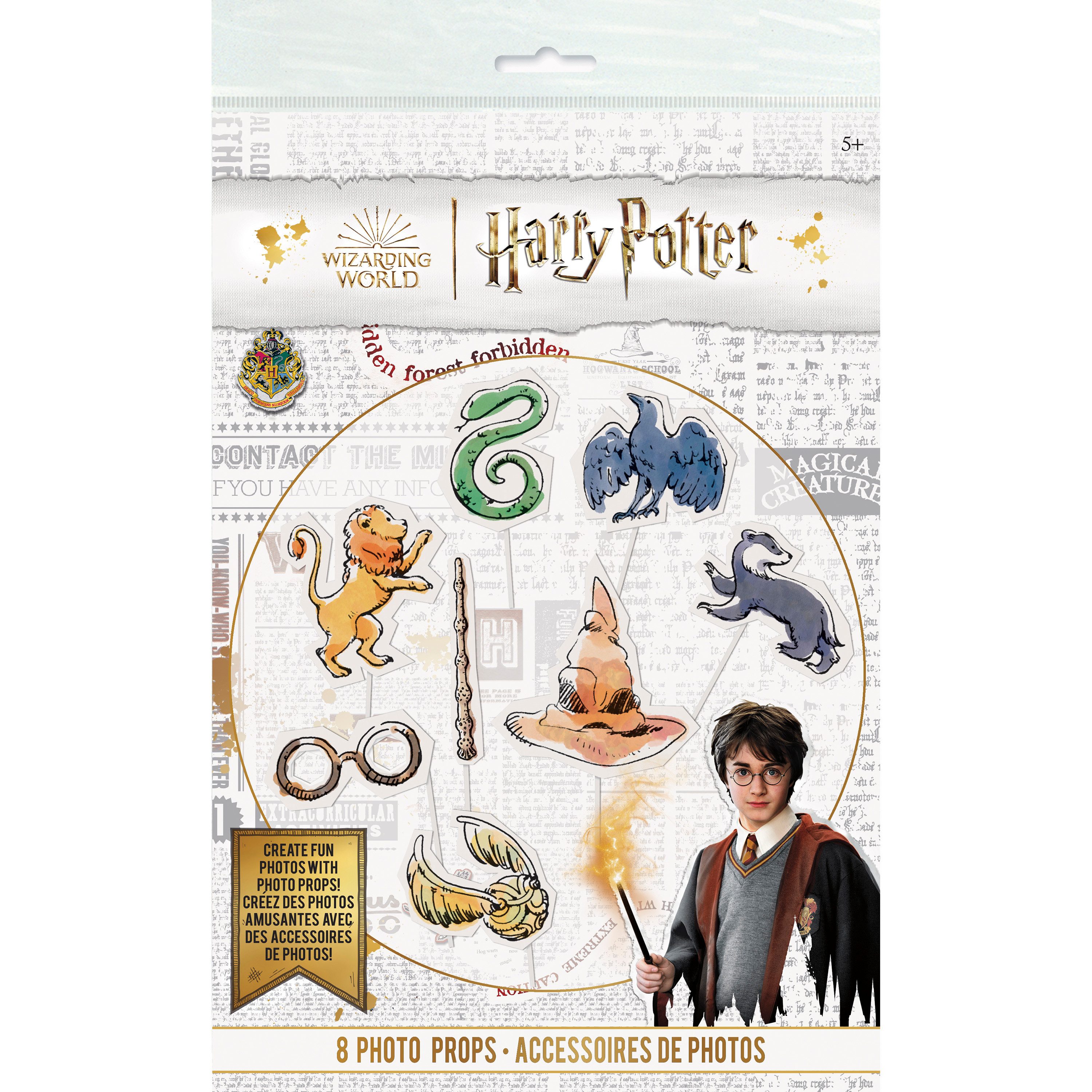 Unique Industries Inc. Fotohintergrund Foto-Booth-Set Harry Potter 8 tlg. für den Kindergeburtstag