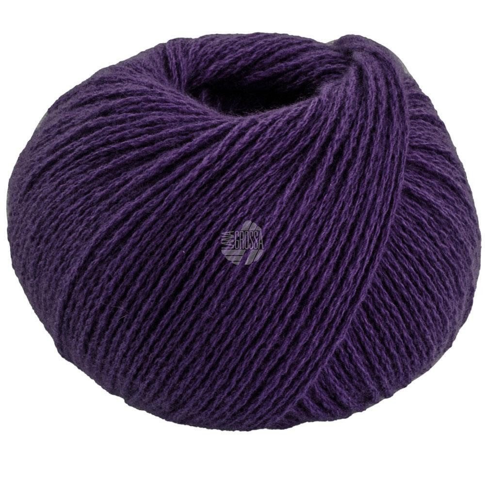 LANA GROSSA Cashmere Pure 0023 aubergine Häkelwolle, 115 m
