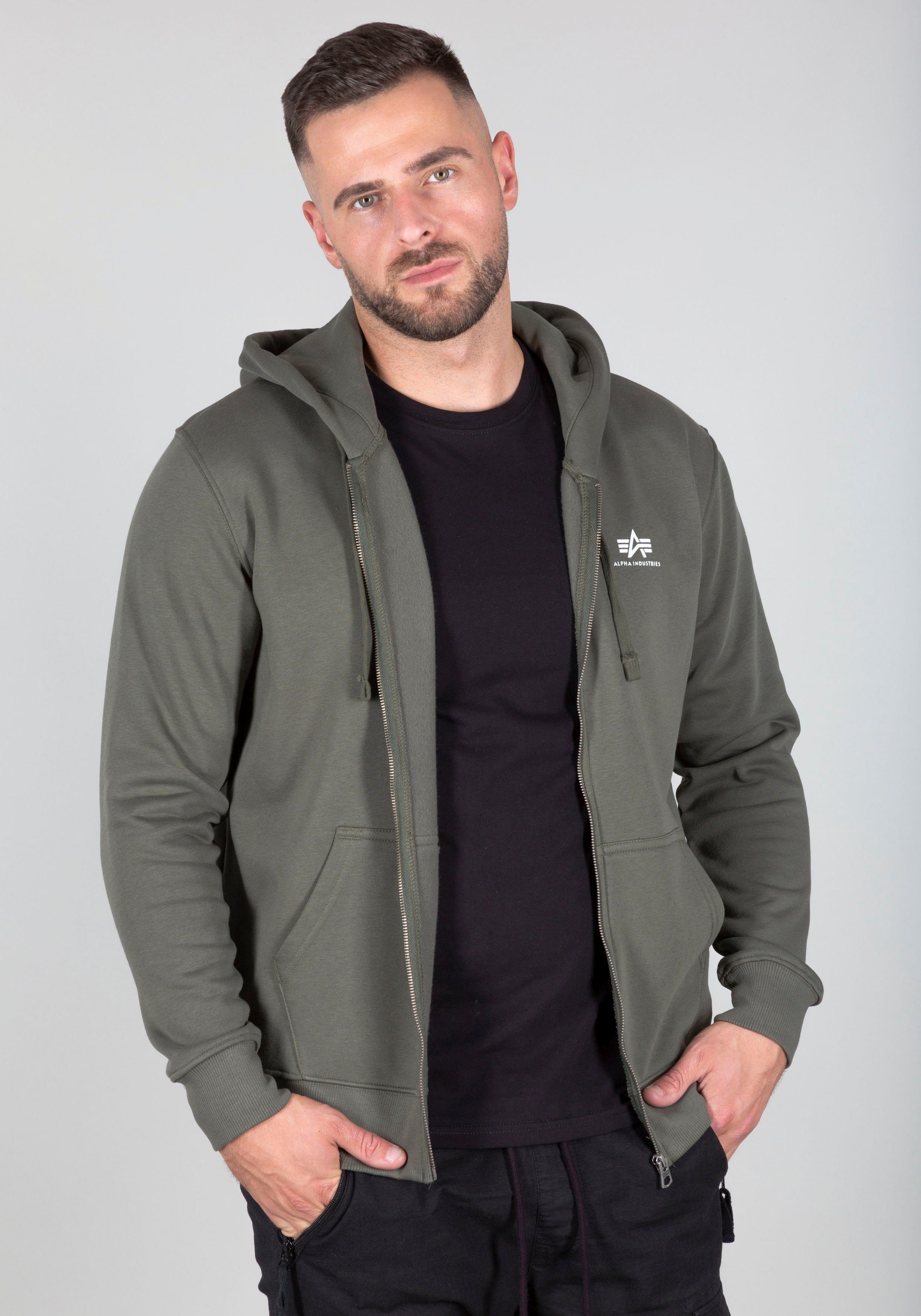Kapuzensweatjacke Basic Zip Hoody SL