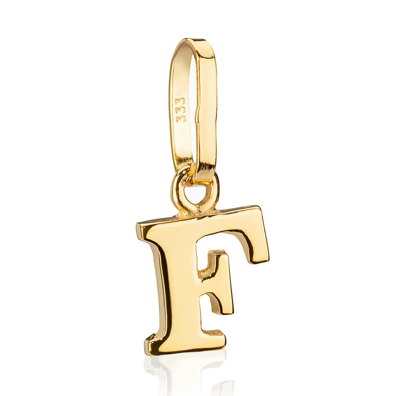 NKlaus Buchstabenanhänger Buchstabe F kleiner Kettenanhänger 333 Gelb Gold günstig online kaufen