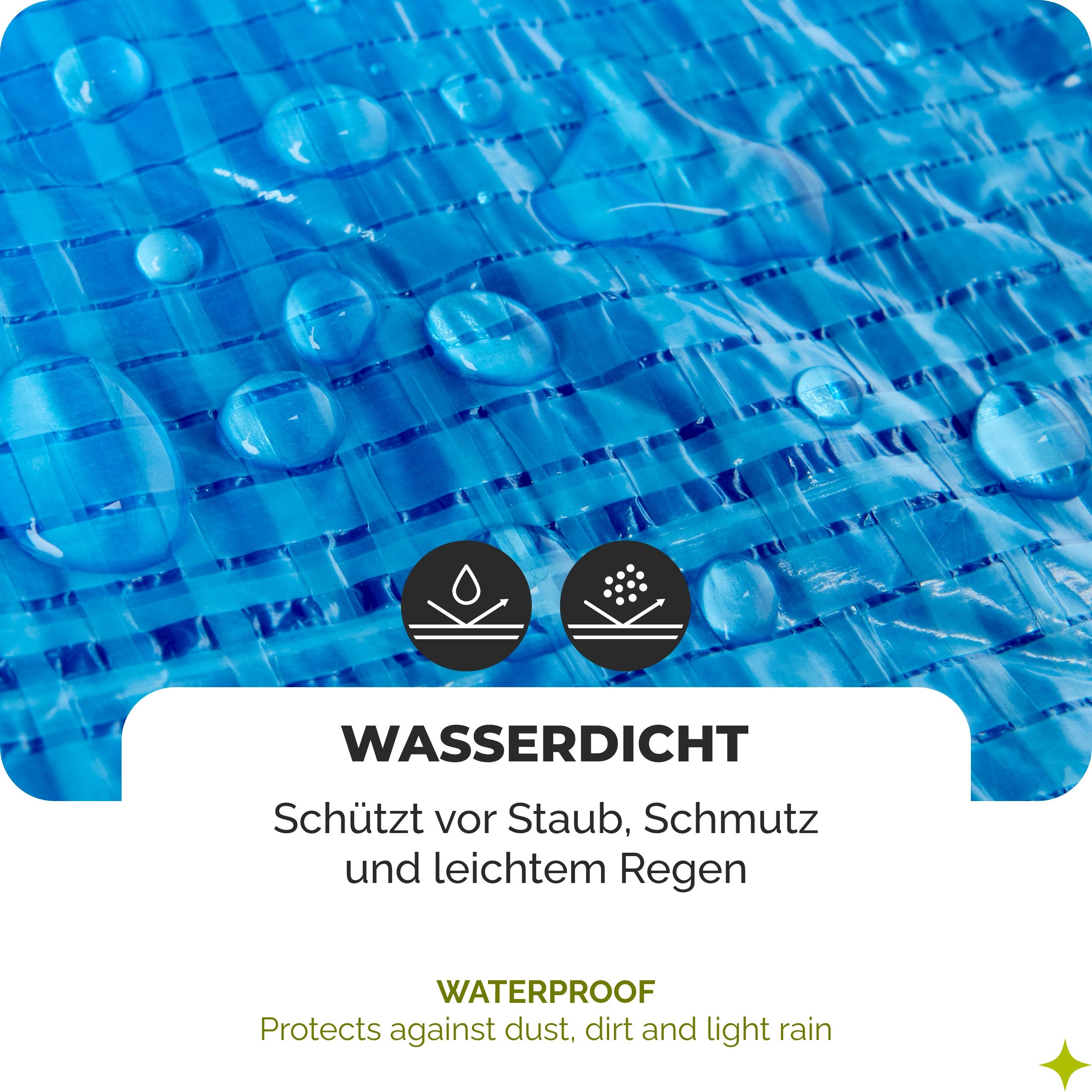 Garronda Schutzplane Gewebeplane wasserdicht mit Ösen für Gartenmöbel, Auto, Holz GD-0162, 60 g/m² – sehr leichte Plane für Innen oder mildes Wetter.