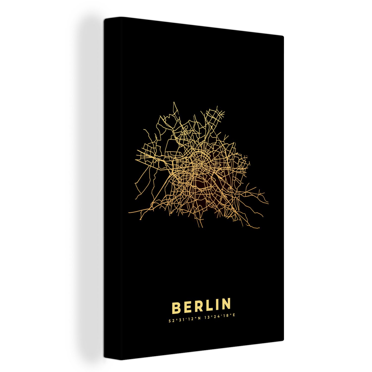 OneMillionCanvasses® Leinwandbild Berlin - Karte - günstig online kaufen
