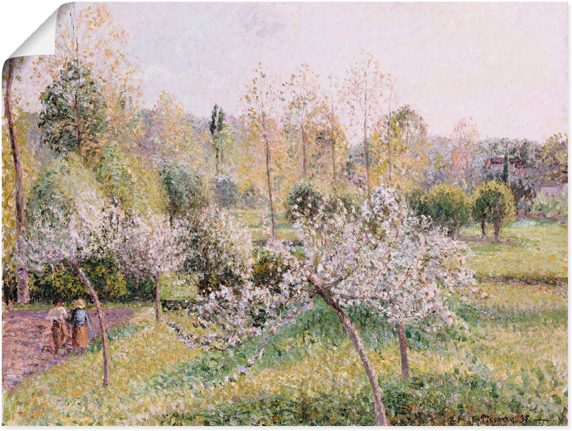 Artland Wandbild Blühende Apfelbäume in Eragny. 1895, Wiesen & Bäume (1 St), als Leinwandbild, Wandaufkleber oder Poster in versch. Größen