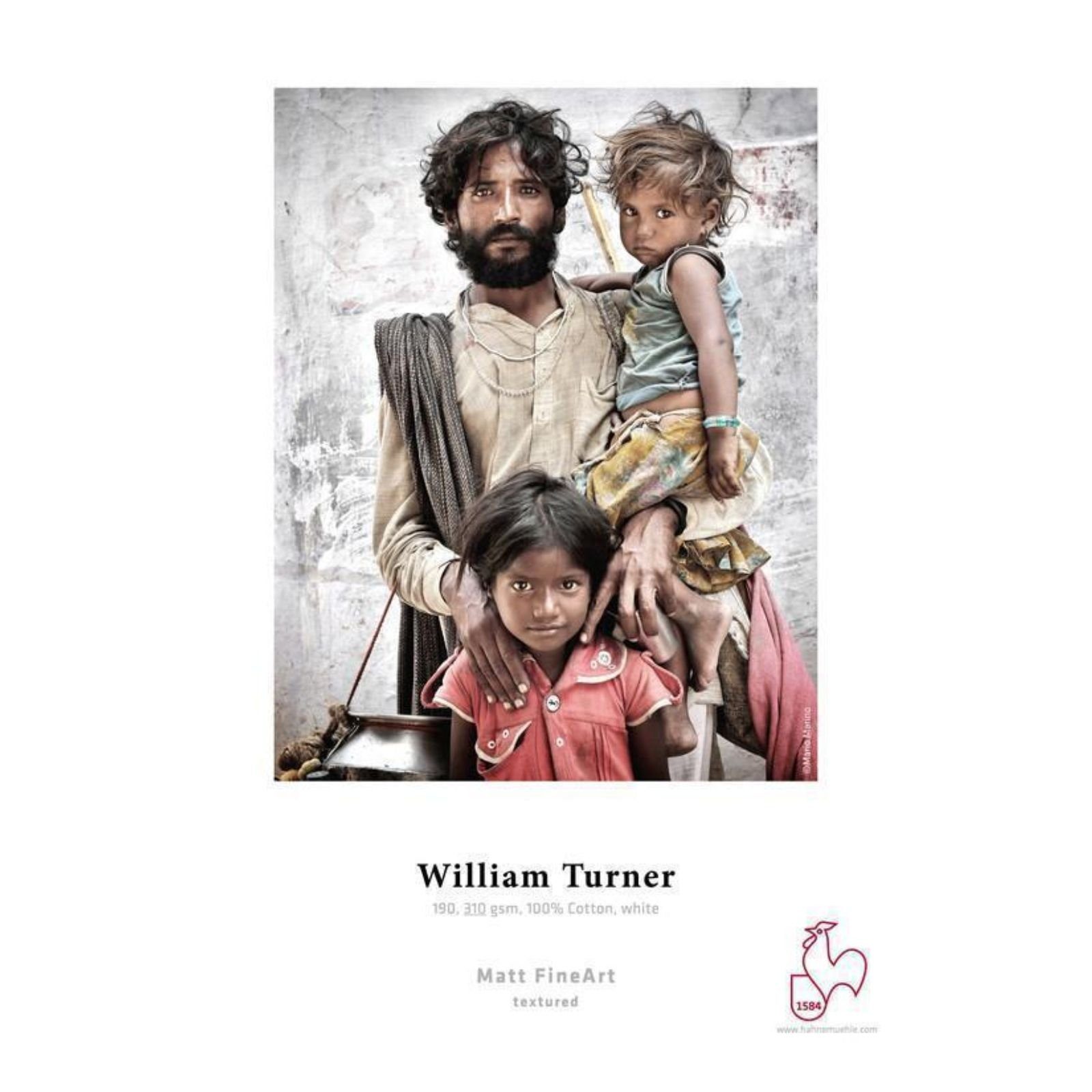 - - Inkjet-Papier FineArt Fotopapier - m 1 Rolle x 12 Hahnemühle William 17" g/m² Turner 310