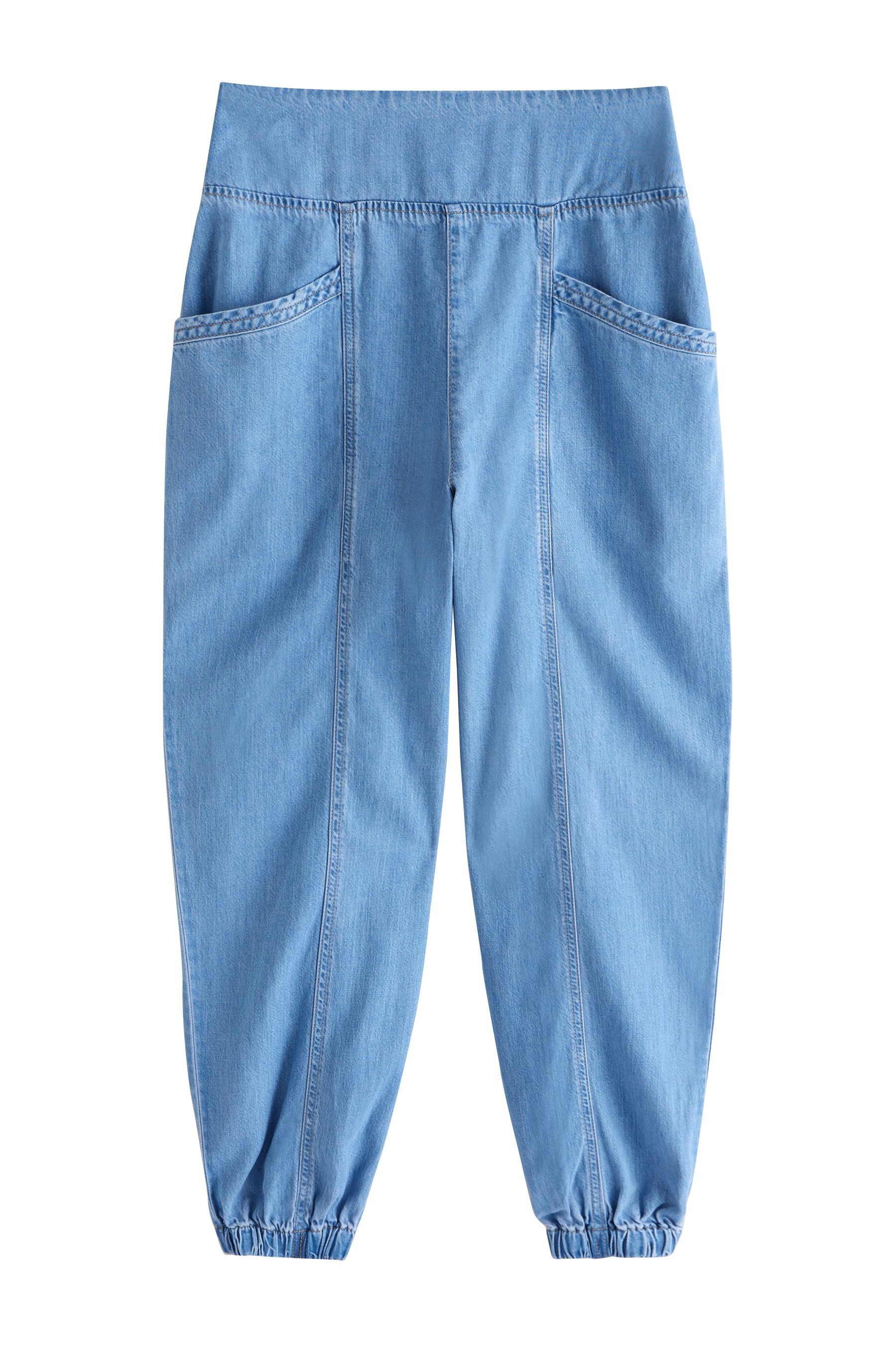 Haremsjeans Leichte Denim-Haremshose aus Lyocellgemisch