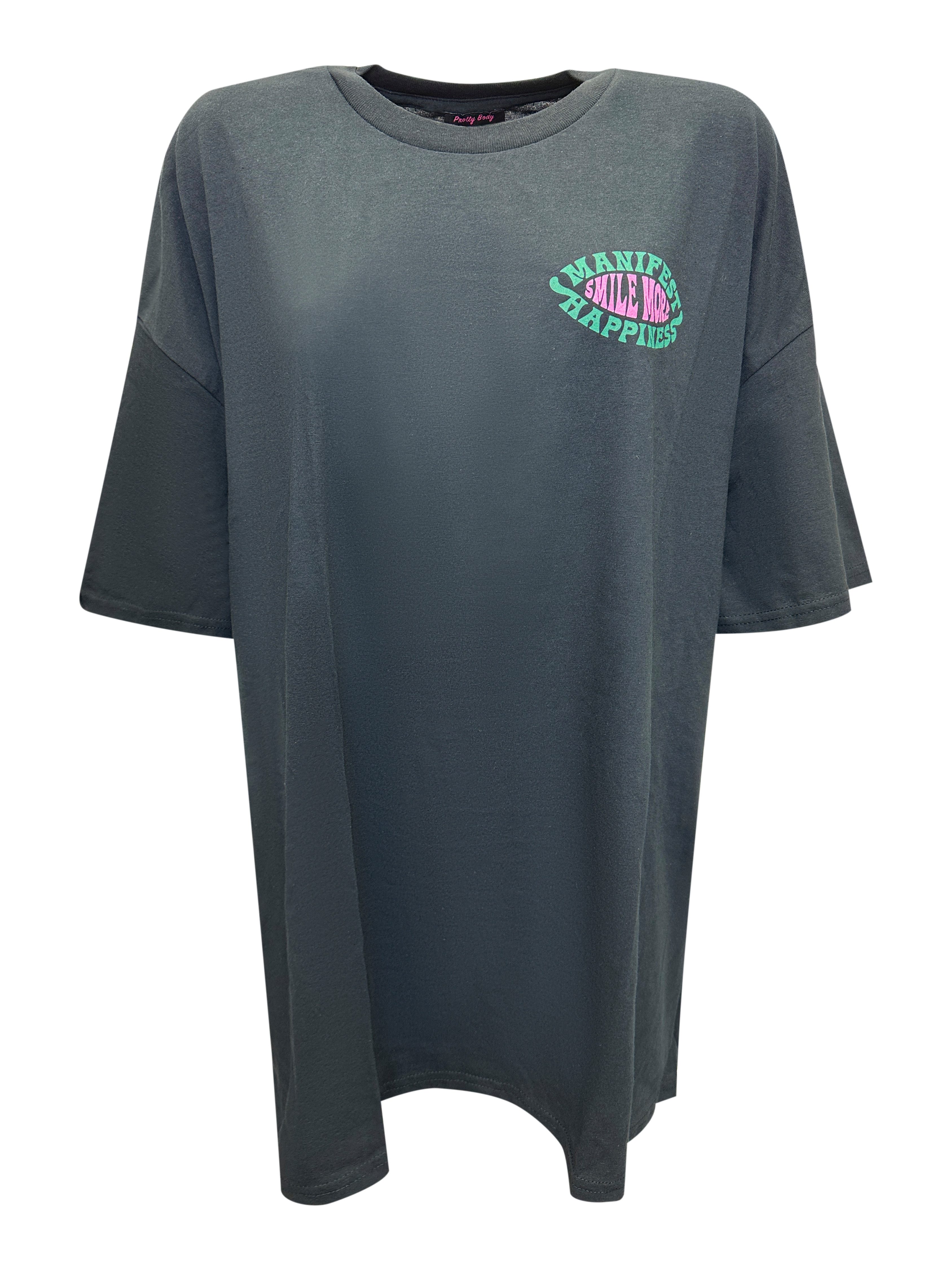 Worldclassca T-Shirt Worldclassca Oversized PEACE LOVE Print T-Shirt lang S günstig online kaufen