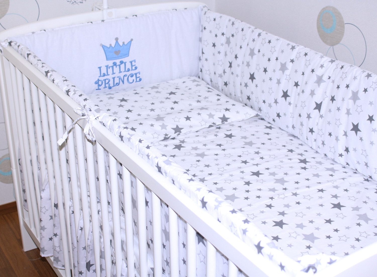 Primawela Bettnestchen Nestchen Applikation 420 cm Bettumrandung Baby Bett Kinder Nest