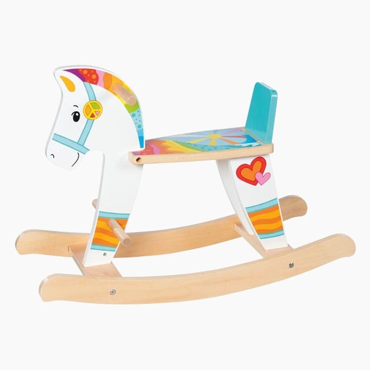 goki Schaukelpferd Schaukelpferd Sunny, (1 tlg), mit Ergonomischem Sitz mit Rückenlehne