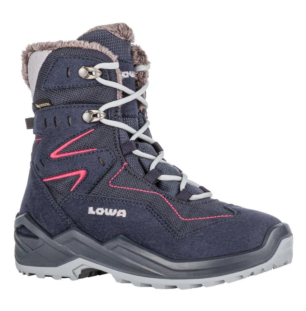 Lowa Lino GTX (Textil/Synthetik, wasserdicht) navyblau/fuchsia Kinder Winterstiefel