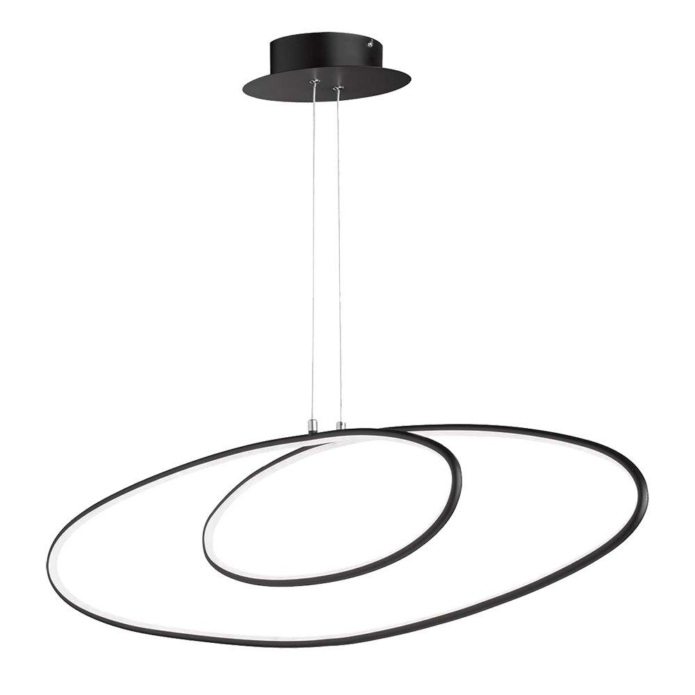 WOFI LED Pendelleuchte, LED-Leuchtmittel fest verbaut, Warmweiß, LED Hängeleuchte dimmbar Pendelleuchte schwarz, 3 Stufendimmer