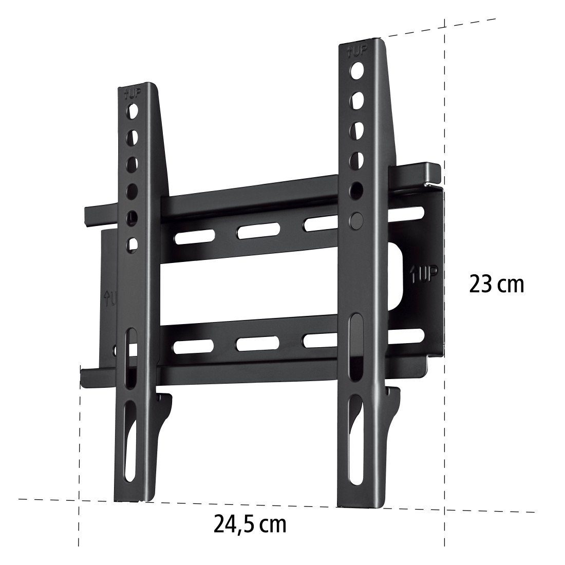 Hama TV-Wandhalterung TV-Halterung bis 25kg, flach, starr, 48 - 127 cm (19" - 50), 32", 43", (bis 50 Zoll, VESA 200x200)