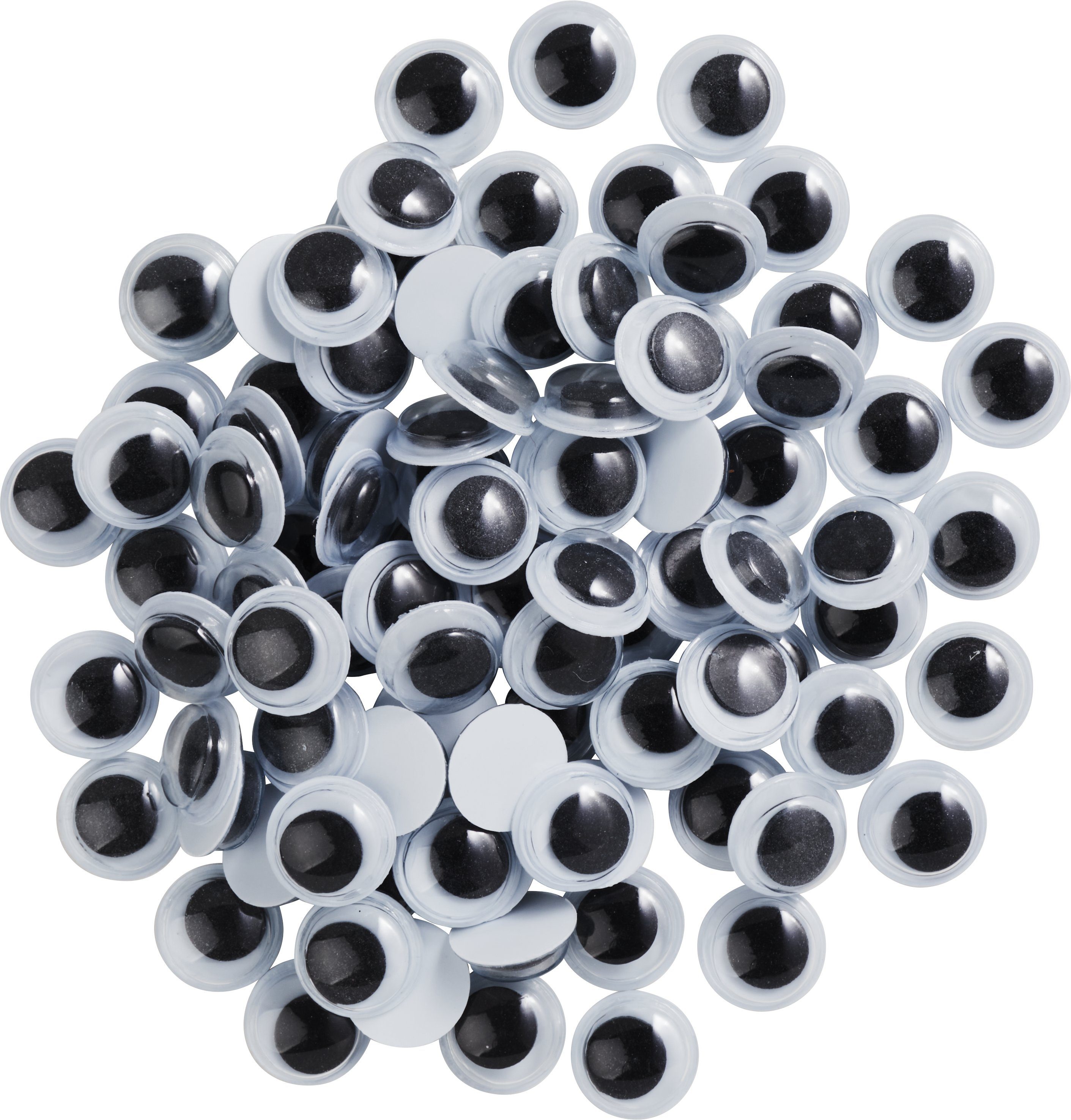 VBS Wackelaugen 12 Mm – 50 Stück, Bewegliche Pupillen, Zum Basteln & Dekorieren