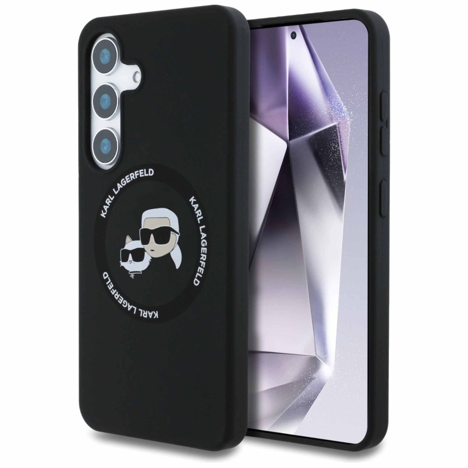 KARL LAGERFELD Smartphone-Hülle Karl Lagerfeld Samsung Galaxy S25 Plus Double Heads Circle MagSafe