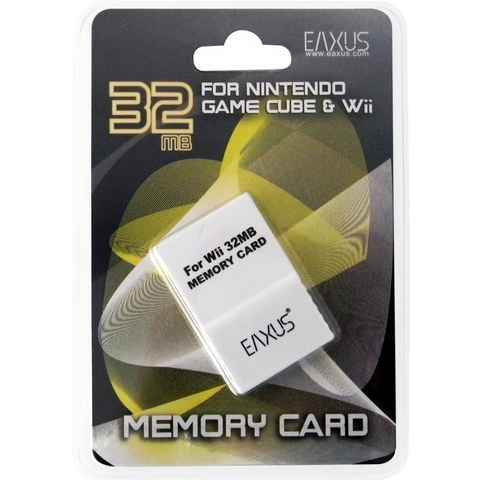 EAXUS Memory Card für Nintendo GameCube & Nintendo Wii - Speicherkarte (32 MB GB, für NGC & Wii - Zum Speichern Ihrer Spielstände. 8 - 128 MB)