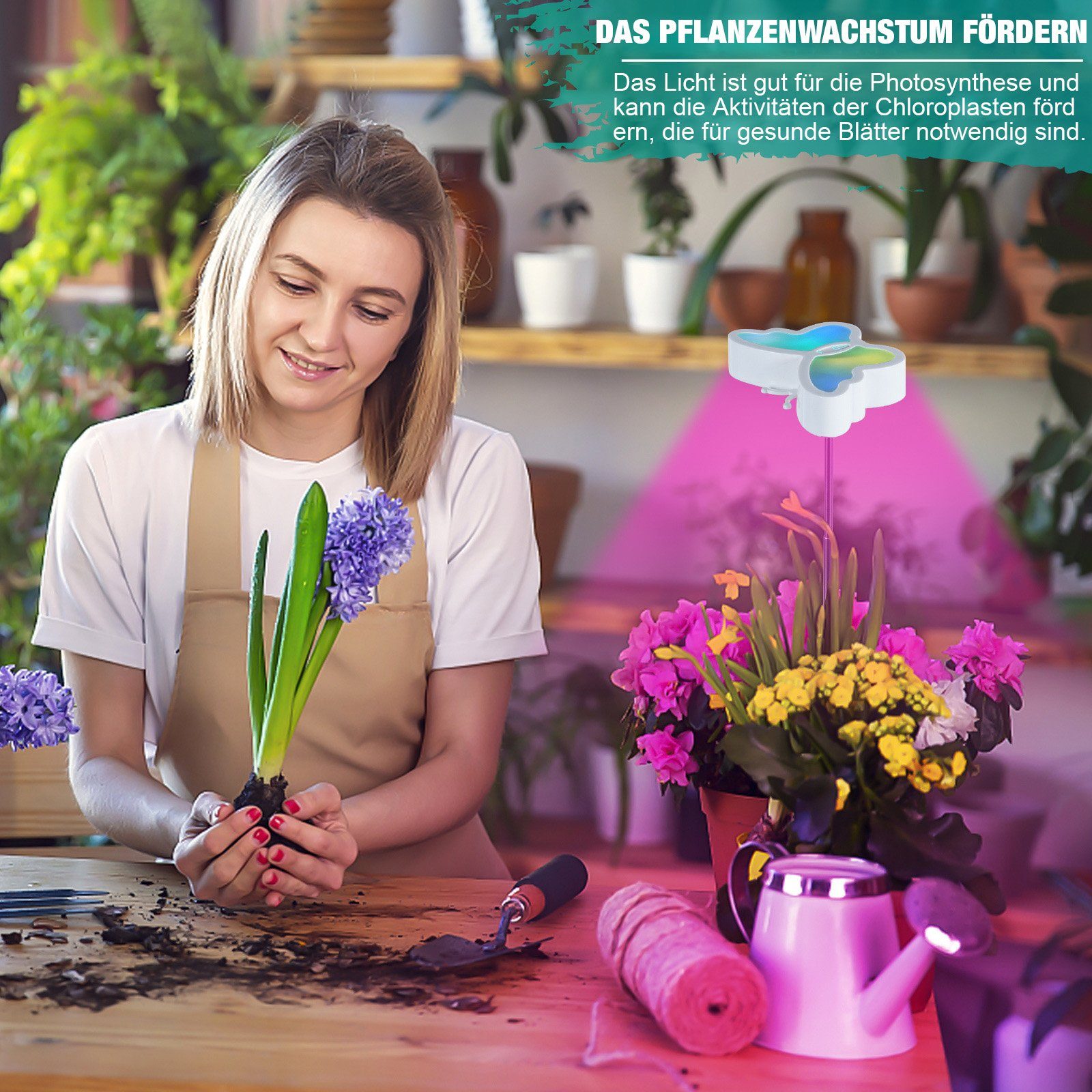 MUPOO Pflanzenlampe Pflanzenlampe LED Pflanzenlicht Vollspektrum,3-Farben-L günstig online kaufen
