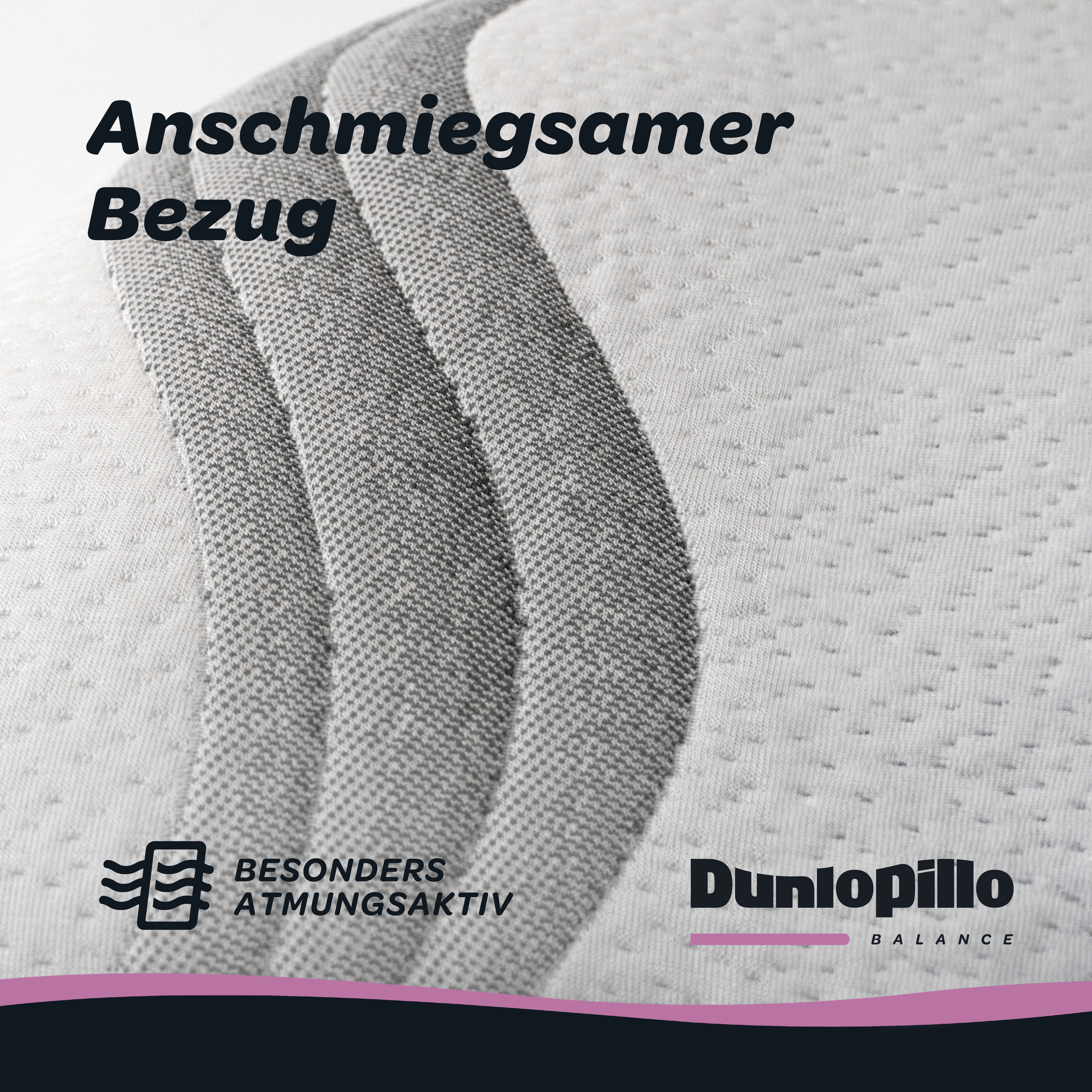 Dunlopillo Nackenstützkissen Anti-Aging, NEUHEIT, Nackenstützkissen mit zwei Kernkomponenten, Füllung: Viskoschaum, Bezug: Polyester & Lyocell, Rückenschläfer, Seitenschläfer, in Größe 38 x 53 x 9 cm, für variable Höhenanpassung 7 oder 9 cm