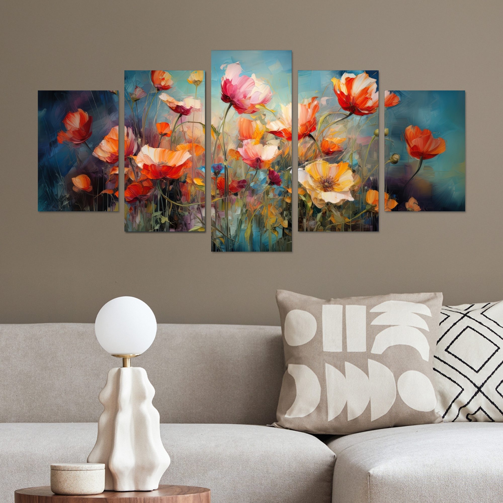 MuchoWow Leinwandbild Blumen - Bunt - günstig online kaufen