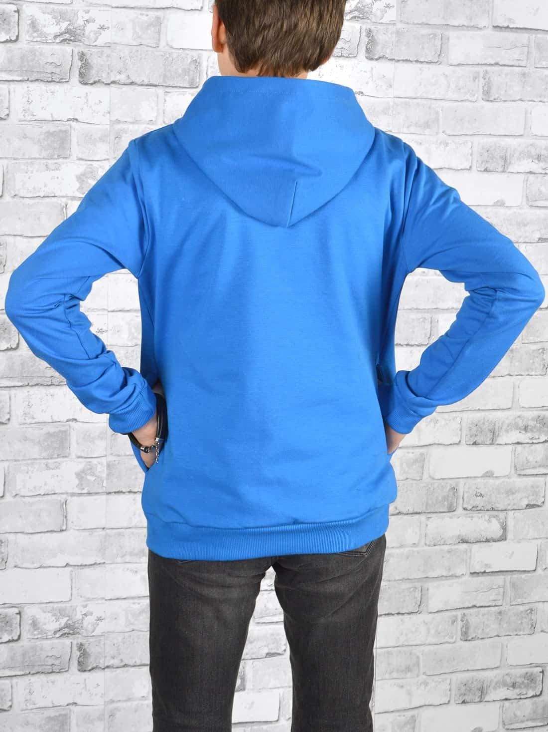 BEZLIT Hoodie Jungen Kapuzen Pullover zweifarbig Blau Bund (1-tlg) elastischer