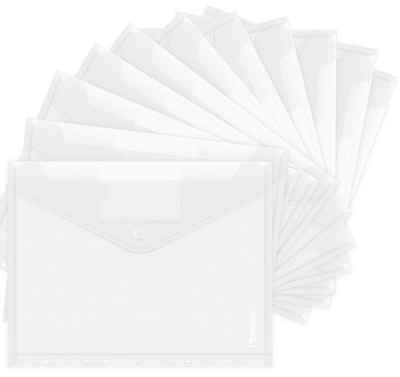 Homewit Dokumententasche Transparent A4 Aufbewahrungstasche Dokumentenhülle Mappe (Packung, 20-tlg., 20er-Pack), mit Knopf-Taste