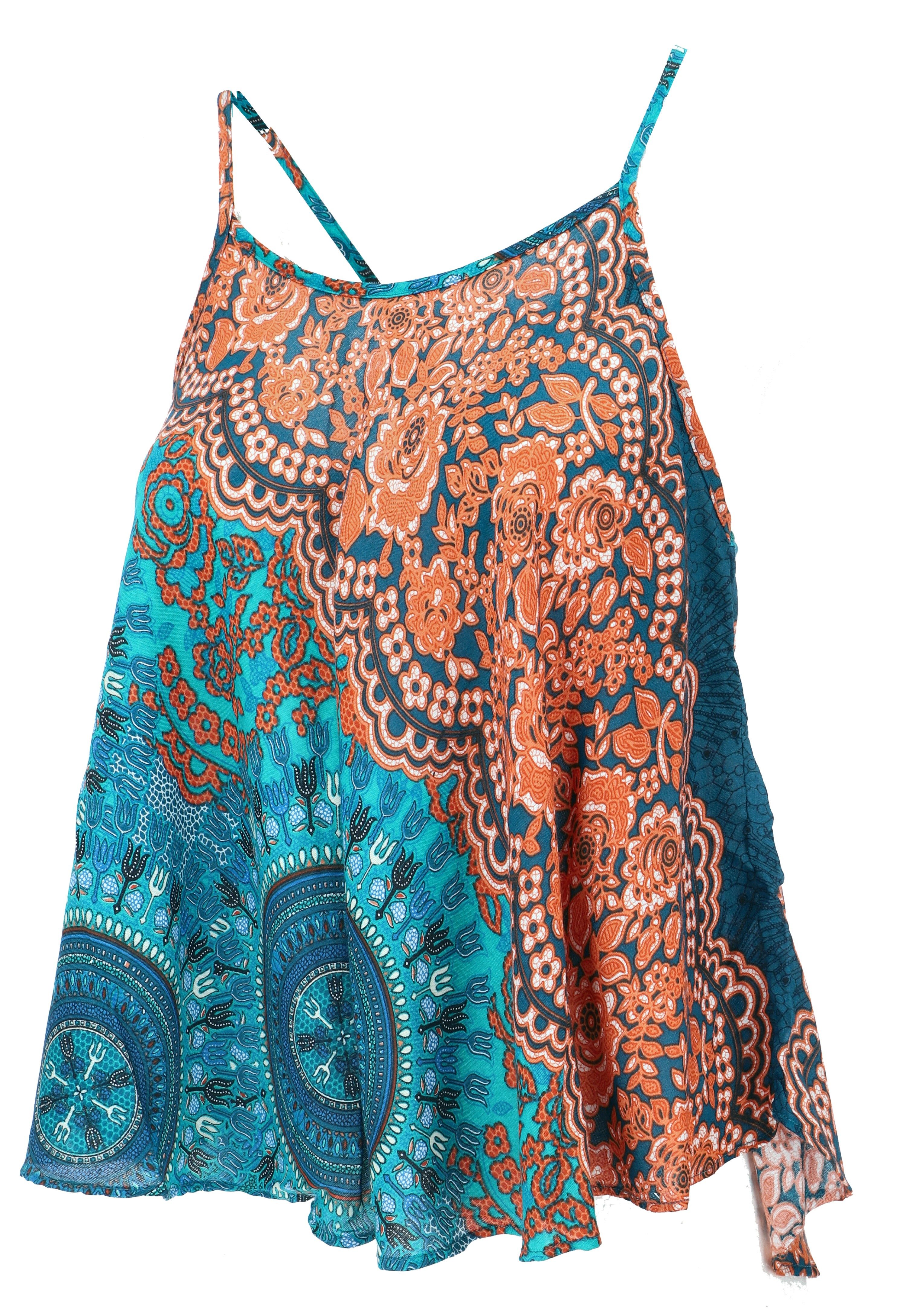 Guru-Shop T-Shirt Boho Trägertop, Sommertop, Damentop, Strandtop.. Festival, Hippie, Ethno Style, alternative Bekleidung