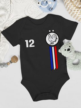 Shirtracer Shirtbody 12. Mann Frankreich Emblem 2024 Fussball EM Fanartikel Baby