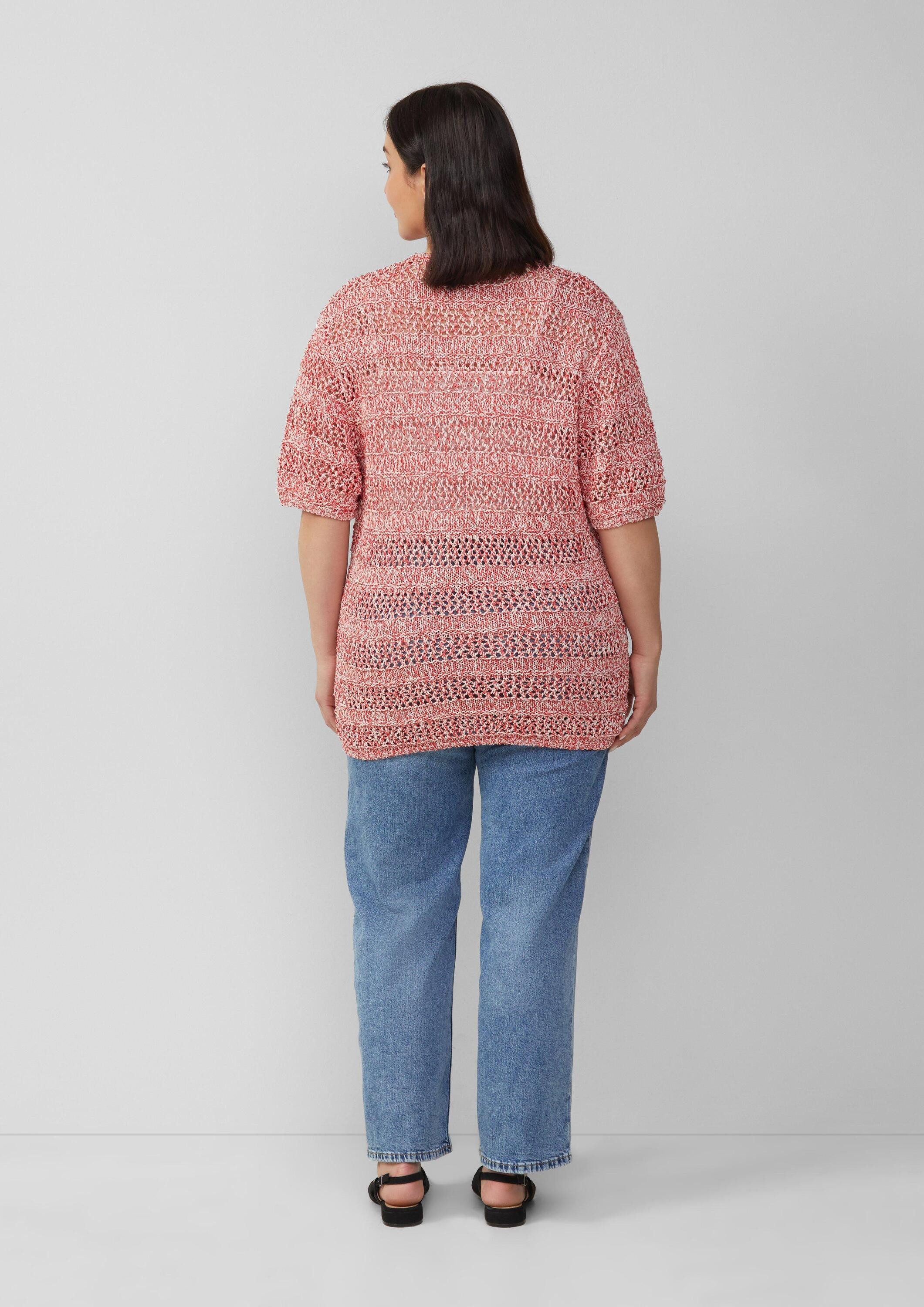 s.Oliver Cardigan Strickjacke Ajour-Strickjacke mit Glitzereffekt