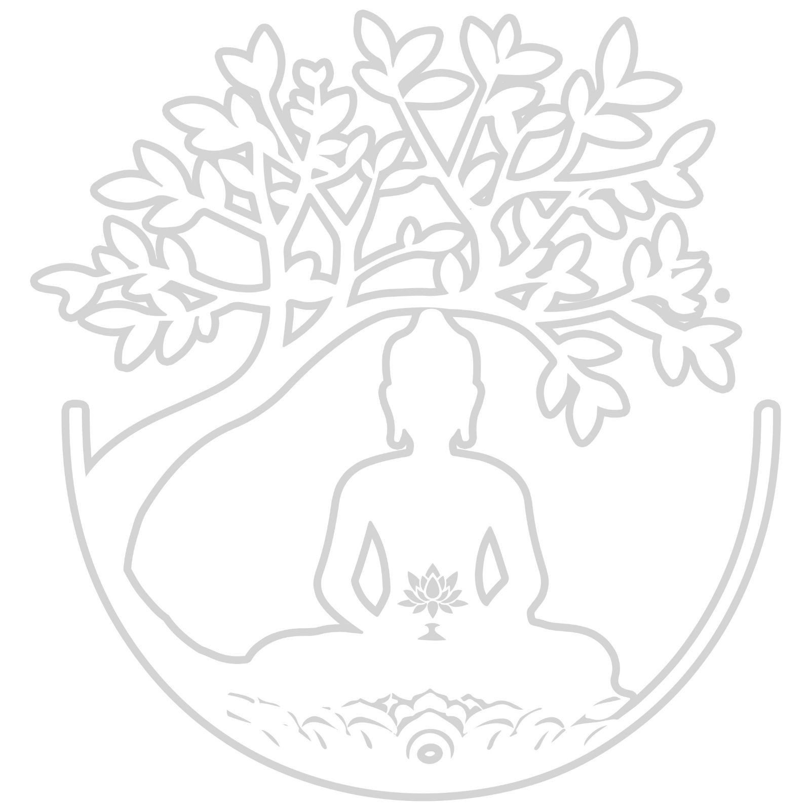 Wanddekoobjekt Sitzender Buddha Metall Wanddekoration, Baum Dekoration,Religiöse Stil