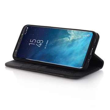 FITSU Handyhülle Flipcase Hülle für Samsung Galaxy A6 Plus Handytasche 6,0 Zoll, Flipcase für Samsung A6 Plus Handyhülle, Handytasche mit Kartenfächern