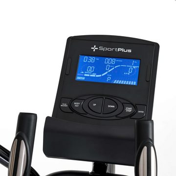 SportPlus Crosstrainer SP-ET-9600-iE, Crosstrainer für zuhause mit Magnetbremse, 24 Widerstandsstufen