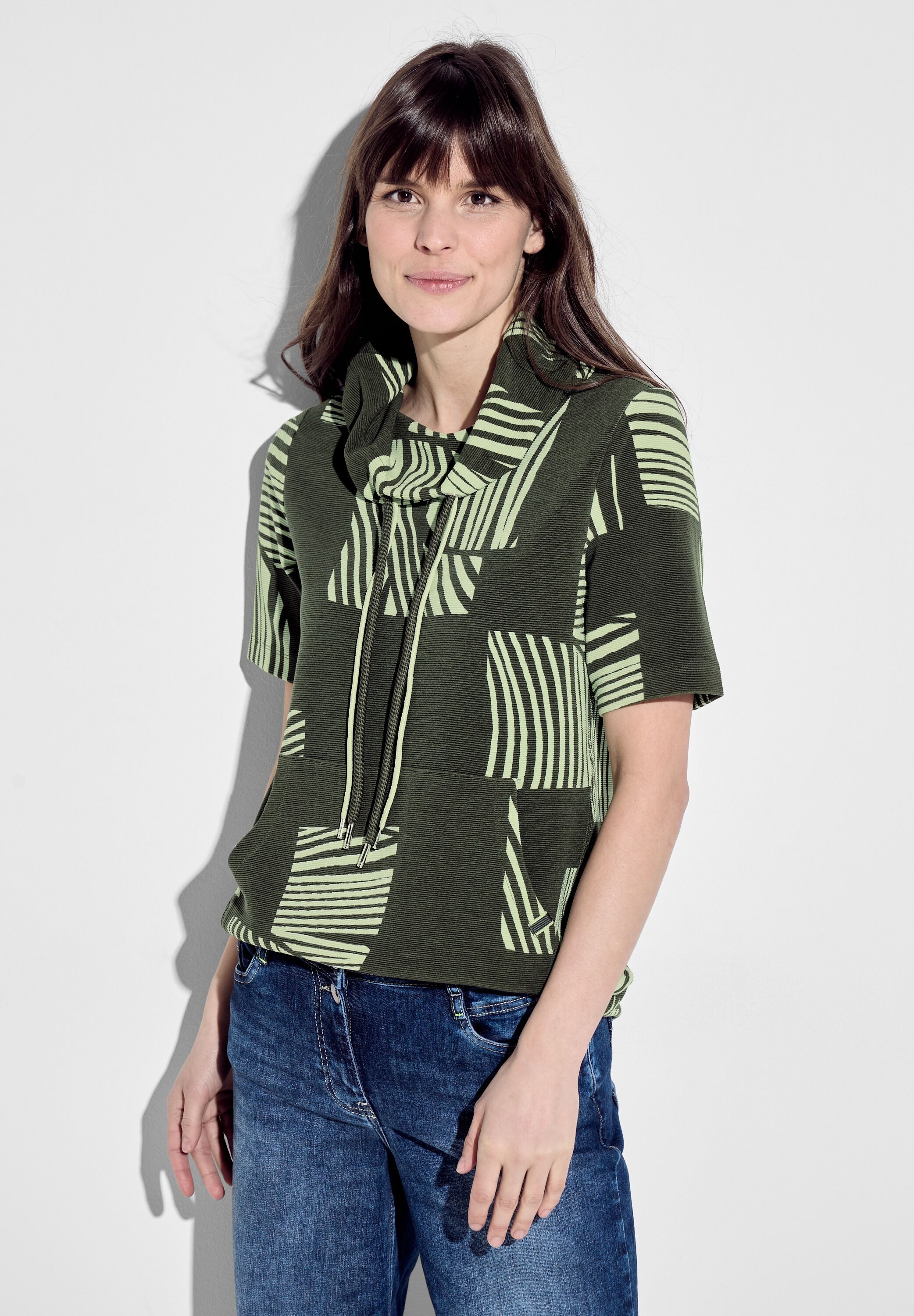 CECIL T-Shirt mit Kängurutasche günstig online kaufen