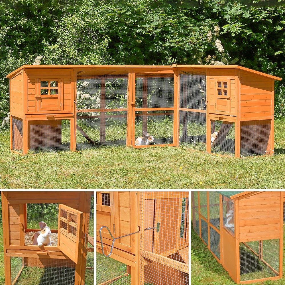 Feel2Home Kleintierkäfig Hasenstall Hühnerstall Kaninchenstall Freigehege günstig online kaufen