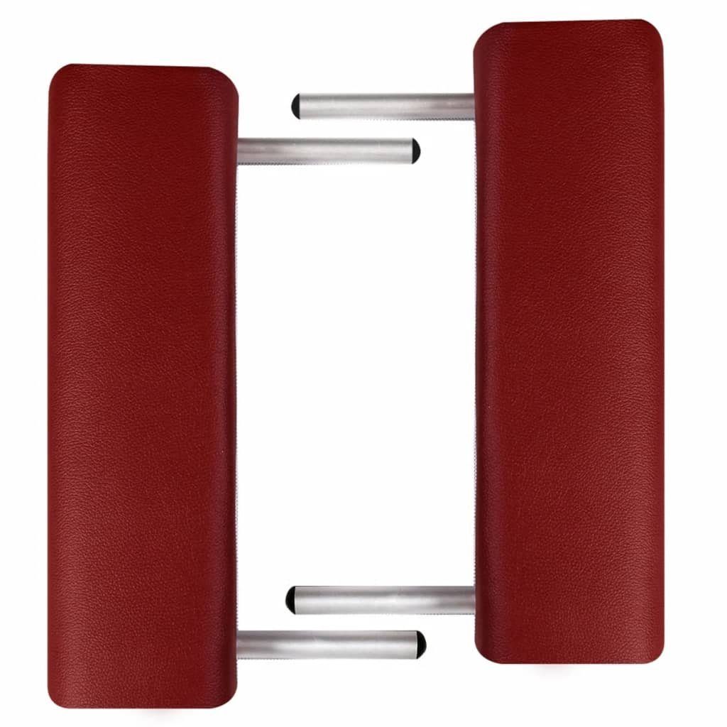 vidaXL Massageliege Massagetisch Rot Zonen Aluminiumrahmen mit Klappbar 2