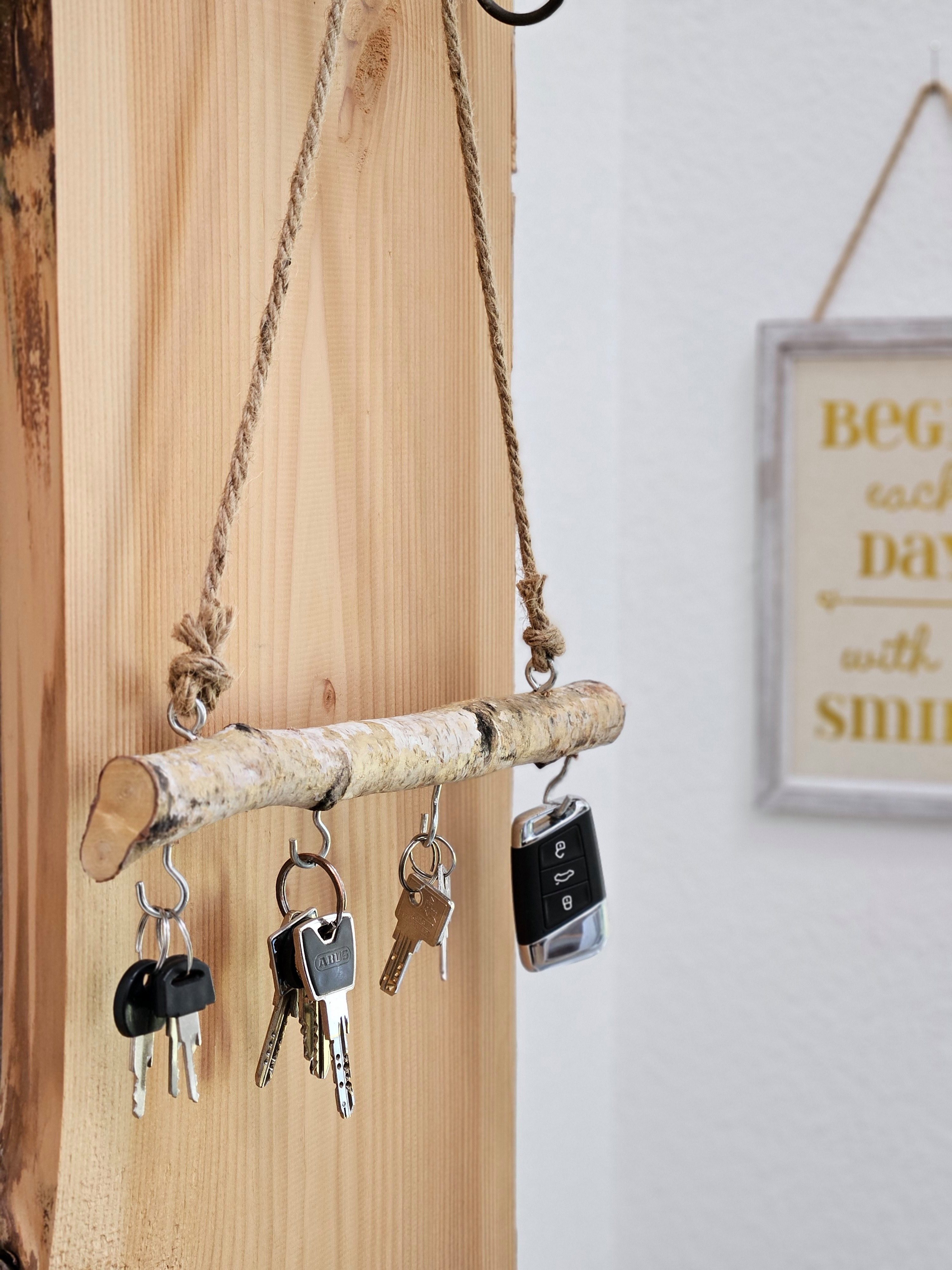 Meinposten Fensterdekoration Dekozweig Holz 4 Haken günstig online kaufen