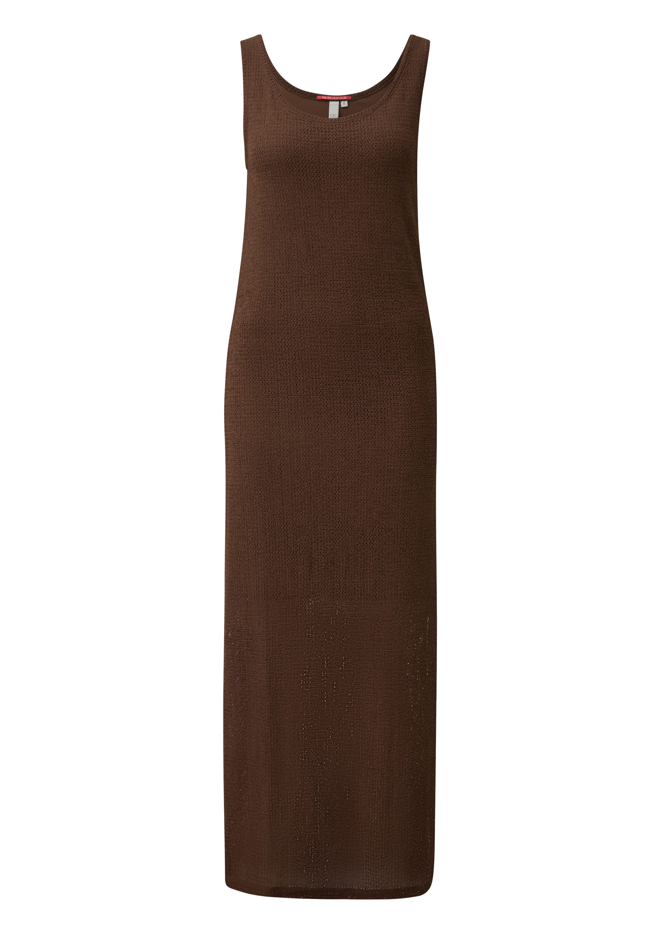 QS Maxikleid Kleid Schmales Kleid mit Struktur