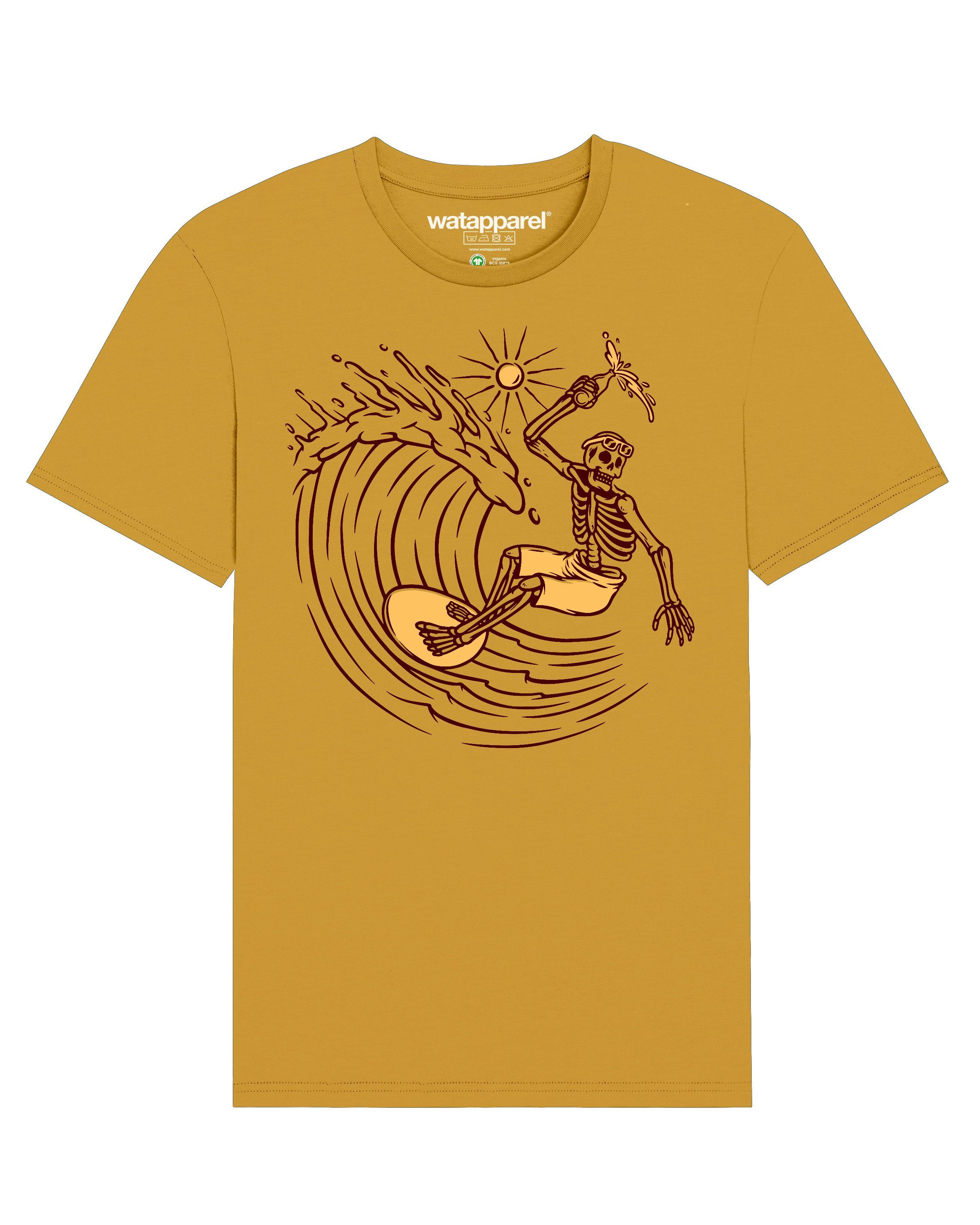 Print-Shirt life Kaffa Apparel wat? for Surfing (1-tlg) Coffee