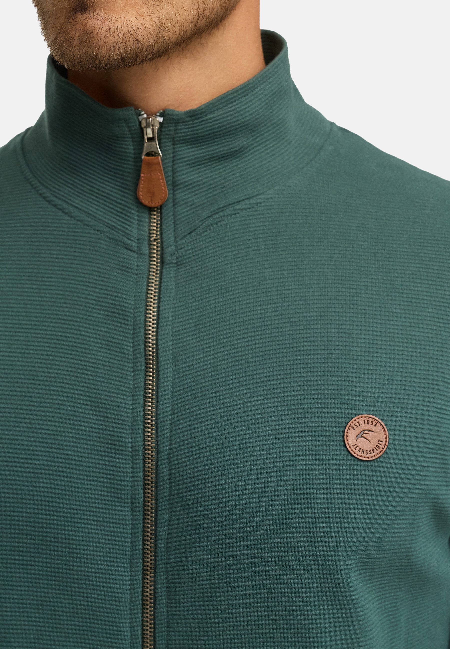 INDICODE Sweatjacke Herren INGuadalupe Cardigan Herrenstrickjacke mit dezentem Logoprint auf der Brust – Bild 4 von 5