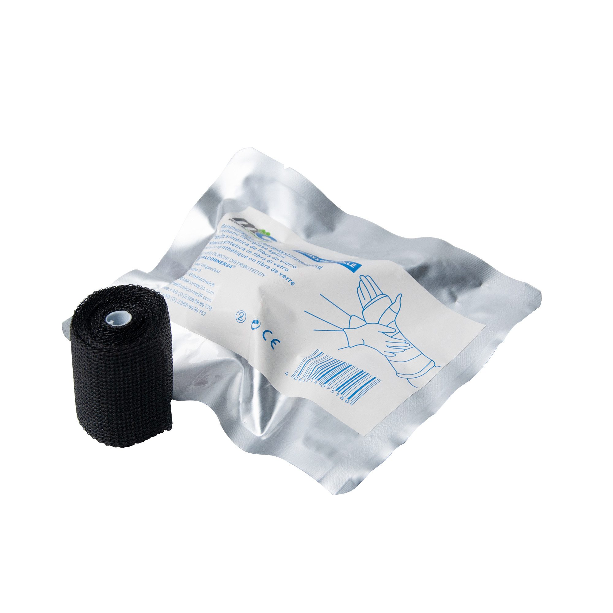 Medicalcorner24 Gips-und Verbandschutz Medicalcorner24 Castverband Fiberglas, schwarz in Versch. Größen
