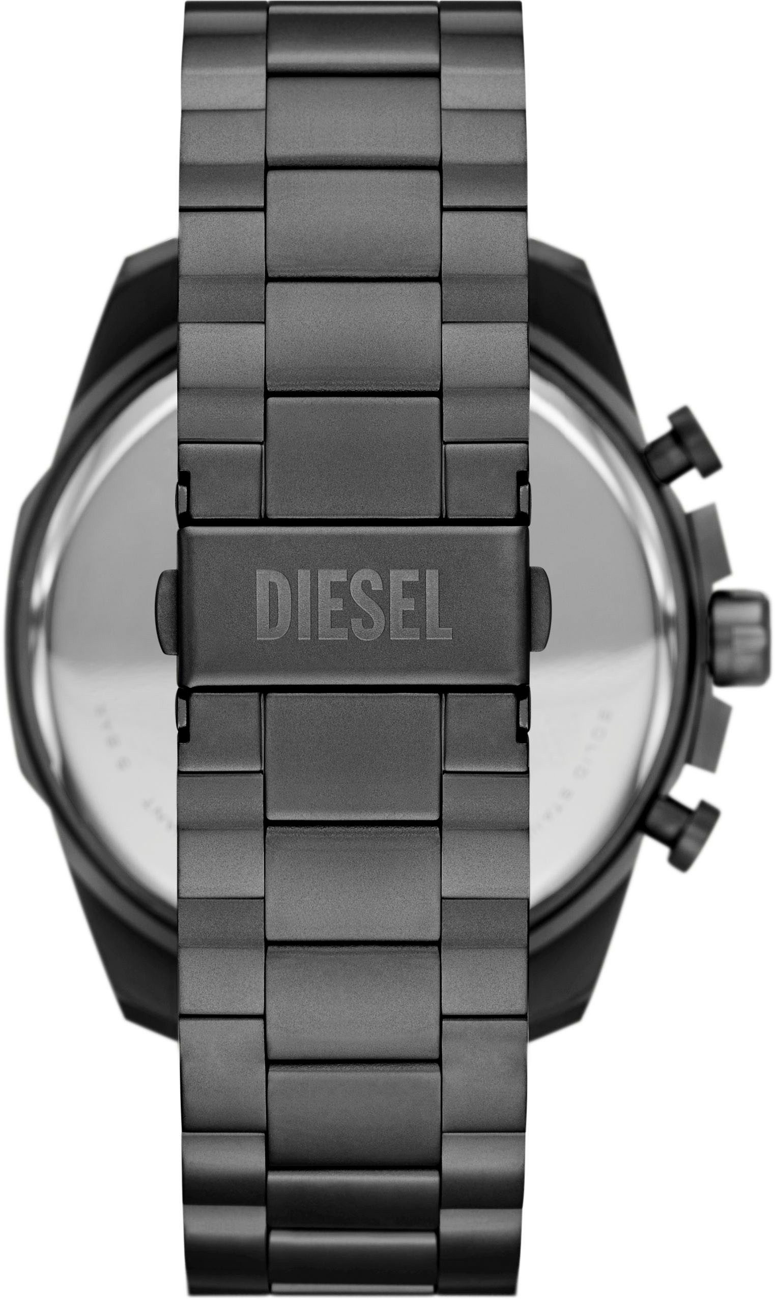 Diesel Chronograph MEGA CHIEF SLIM DZ4676, Quarzuhr, Armbanduhr, Herrenuhr, Edelstahlarmband, Stoppfunktion, Tag