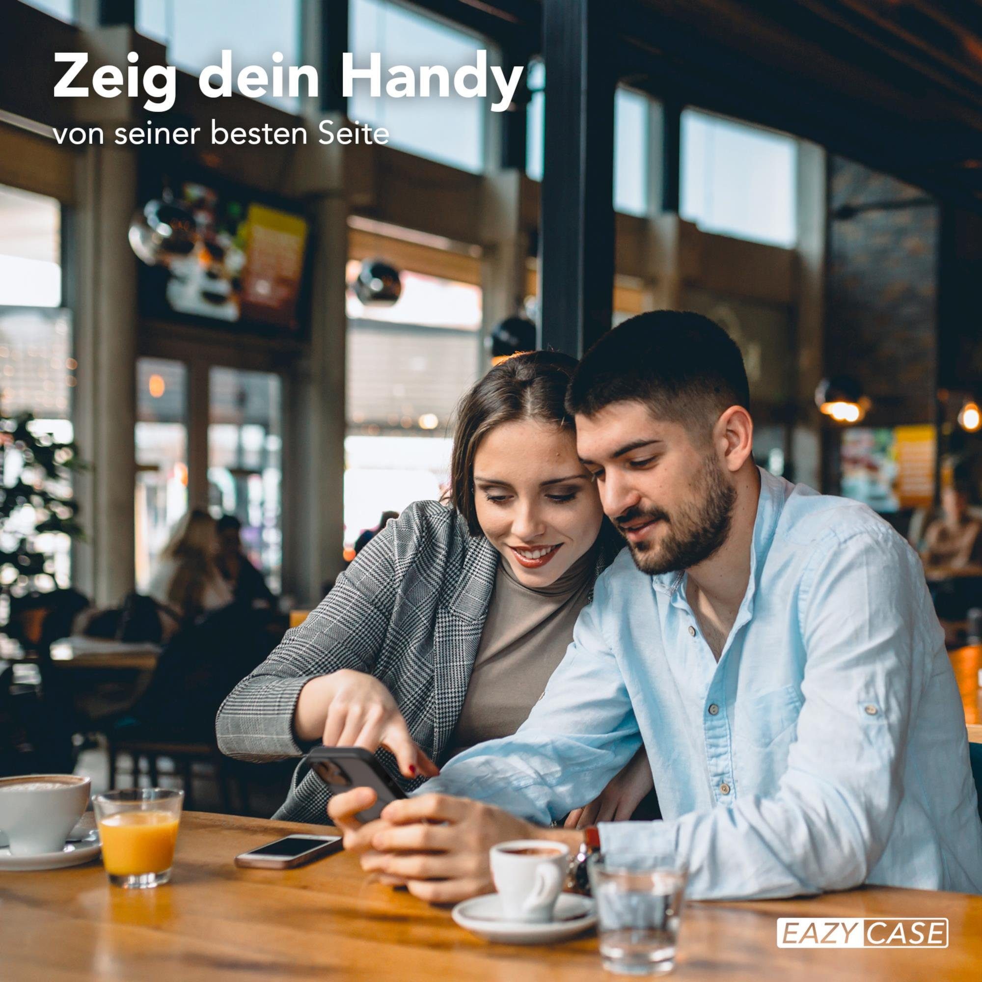 EAZY CASE Handyhülle Transparente Hülle mit MagSafe für iPhone 15 6,1 Zoll, Qi Charging kompatibel, Silicon Case, Slimcover Displayschutz, Schwarz