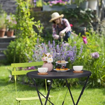 relaxdays Gartentisch Klappbarer Balkontisch anthrazit