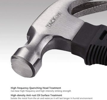 TACKLIFE Abbruchhammer »HMH2A«, Stuby Claw Hammer mit magnetischem Nagelstarter 8 Oz Small Mini Hammer and Nails Tool