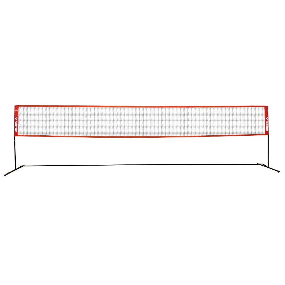 VICTOR Badmintonnetz Badmintonnetz Premium, Stufenlos höhenverstellbares Netz für diverse Sportarten