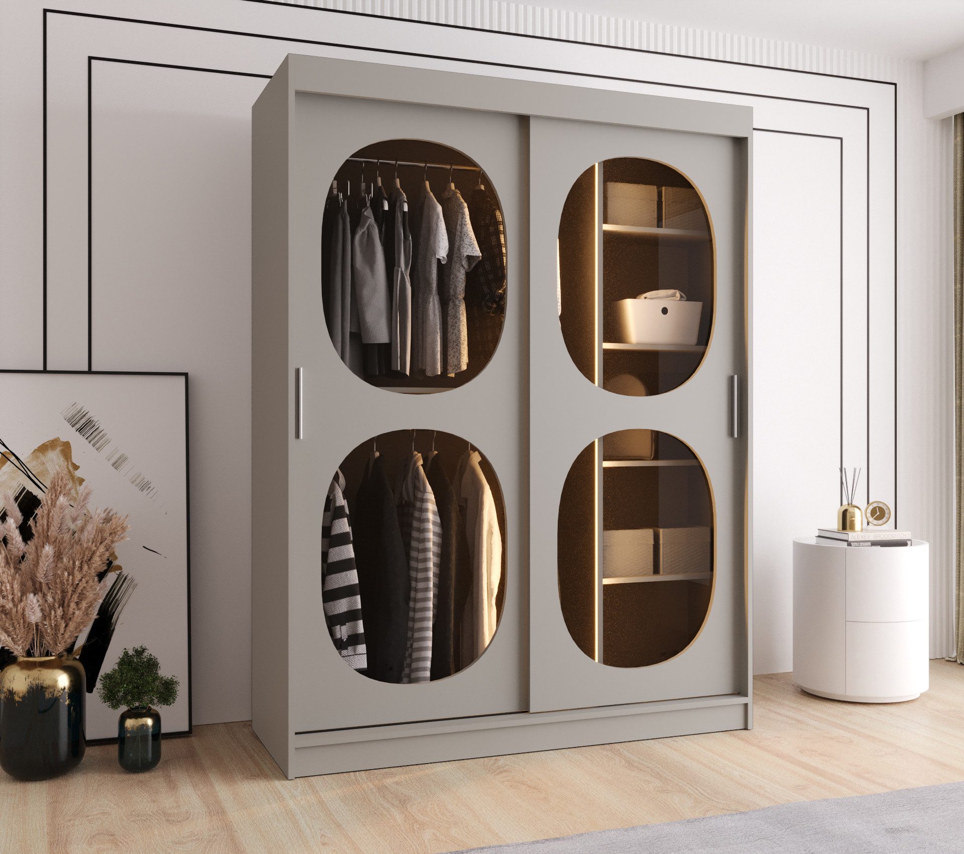 ABIKS MÖBEL Schwebetürenschrank BAHRAJN 2 Schlafzimmerschrank günstig online kaufen