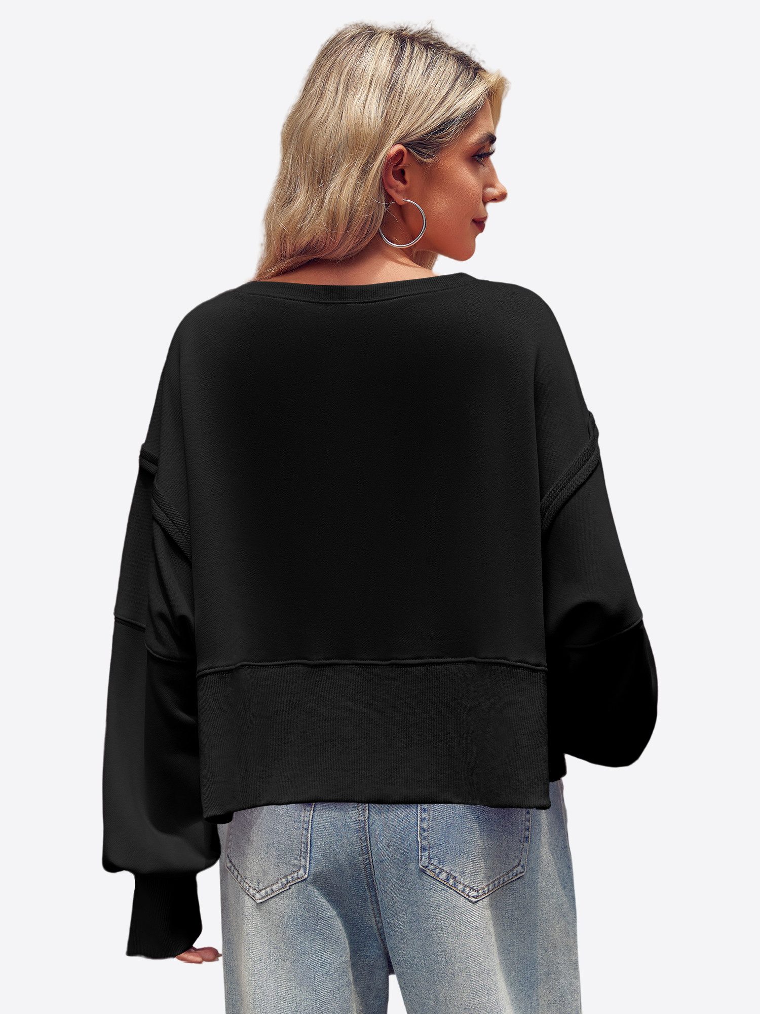 Imily Bela Sweatshirt Damen Langärmliges Lässige Sweater (Packung, 1-tlg., günstig online kaufen