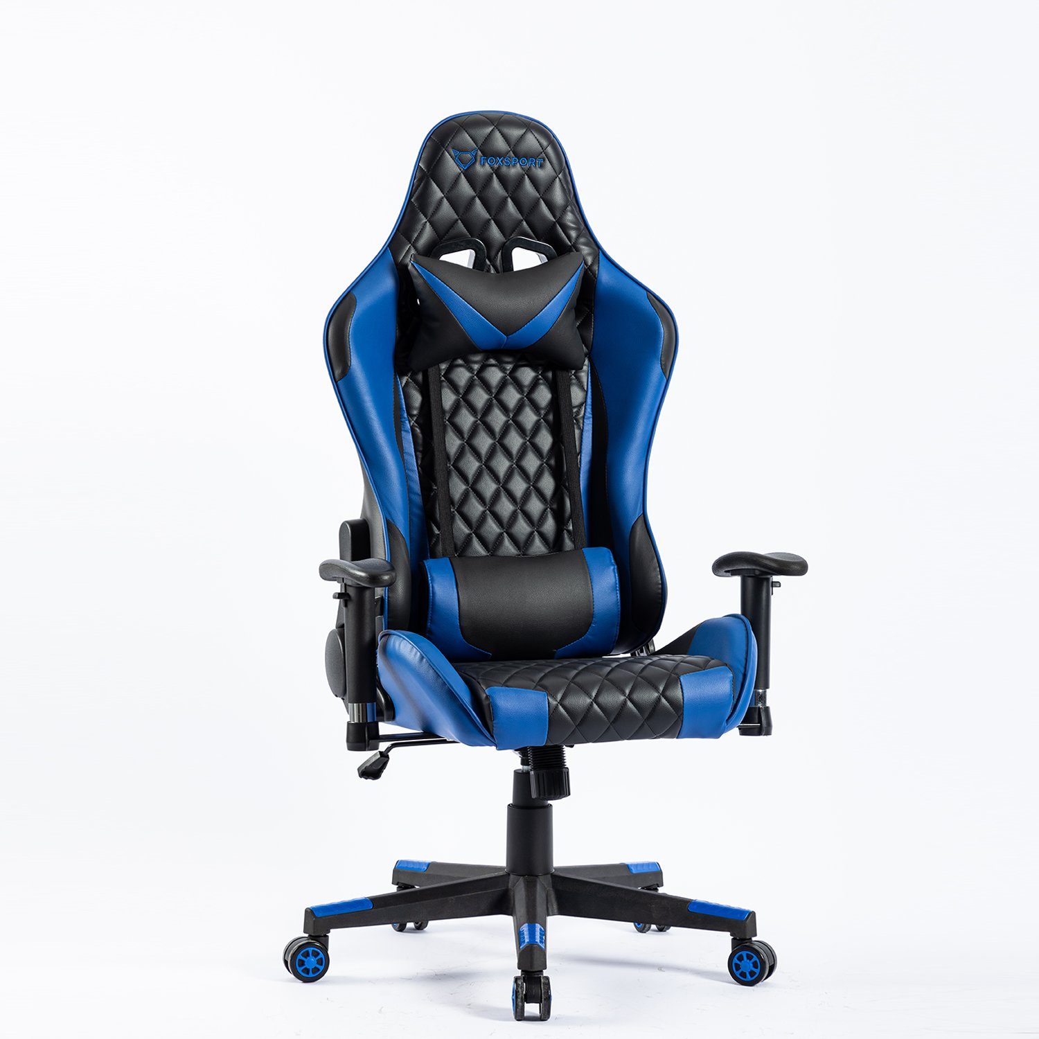 Seven Comfort Gaming-Stuhl Neigungswinkel Rahmen (Professioneller Ergonomischer Gaming Stuhl und blau Gamingstuhl), Ergonomischer Höhe verstellbar