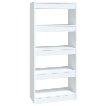 furnicato Bücherregal Bücherregal/Raumteiler Weiß 60x30x135 cm Holzwerkstoff