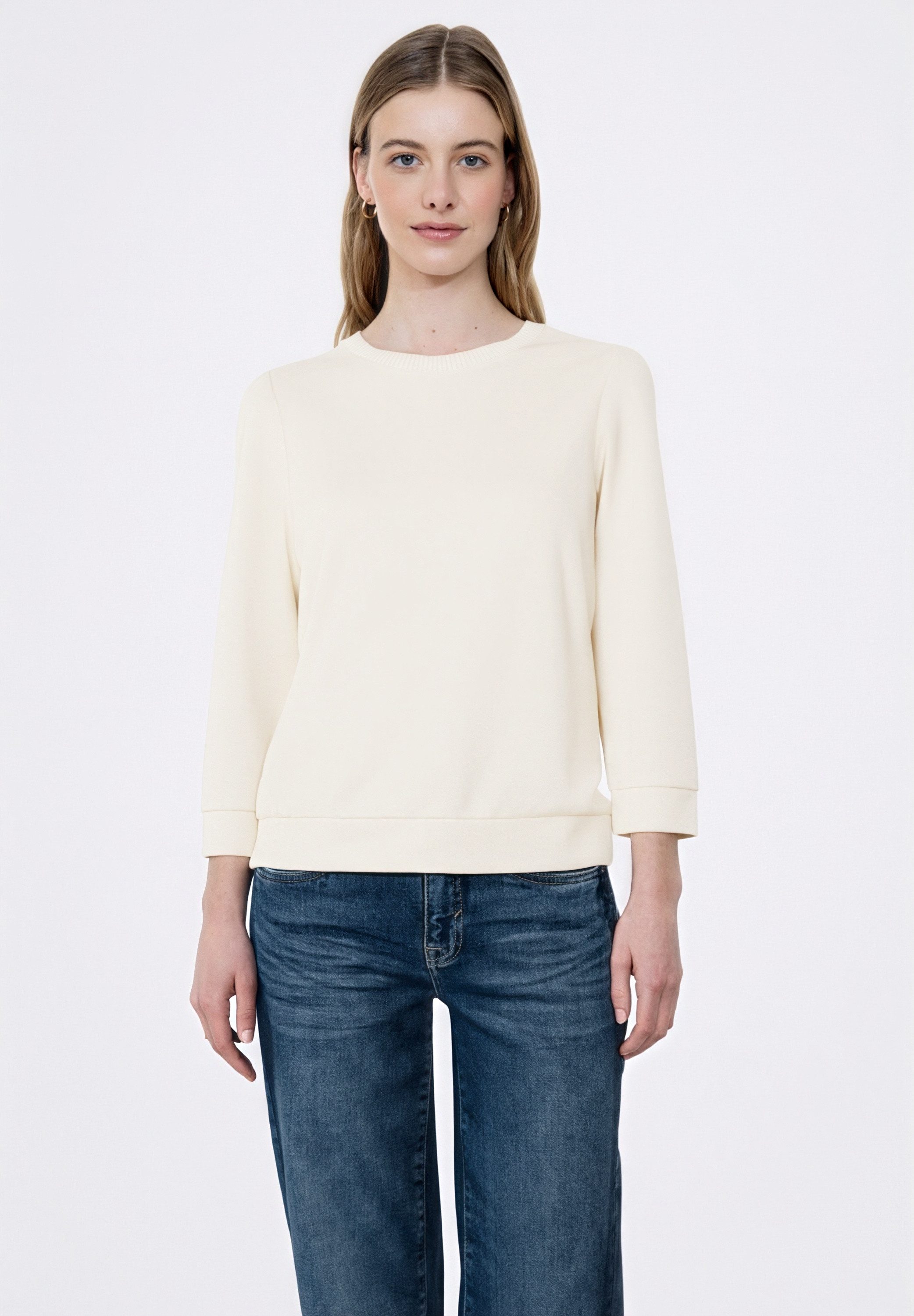 STREET ONE STUDIO 3/4-Arm-Shirt mit Rundhalsausschnitt